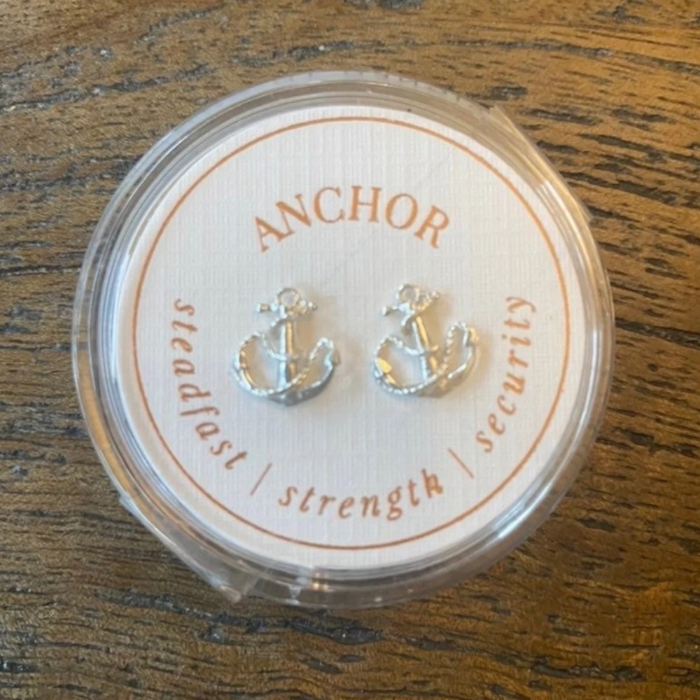 Alex and‎ Ani Silver Anchor Nautical Earrings NEW $48